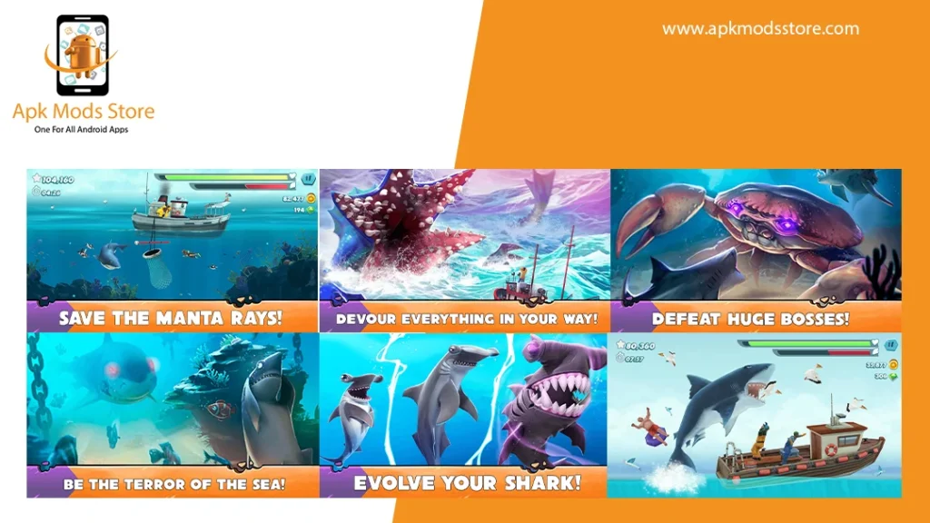 Features Of Hungry Shark Evolution Mod APK