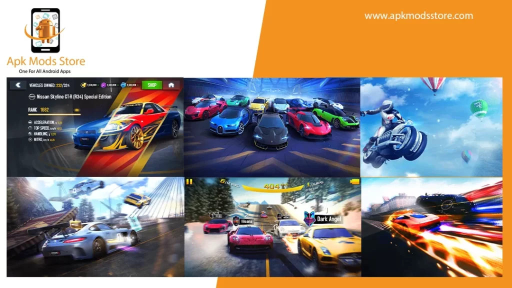 Features of Asphalt 8 APK Car Racing Game